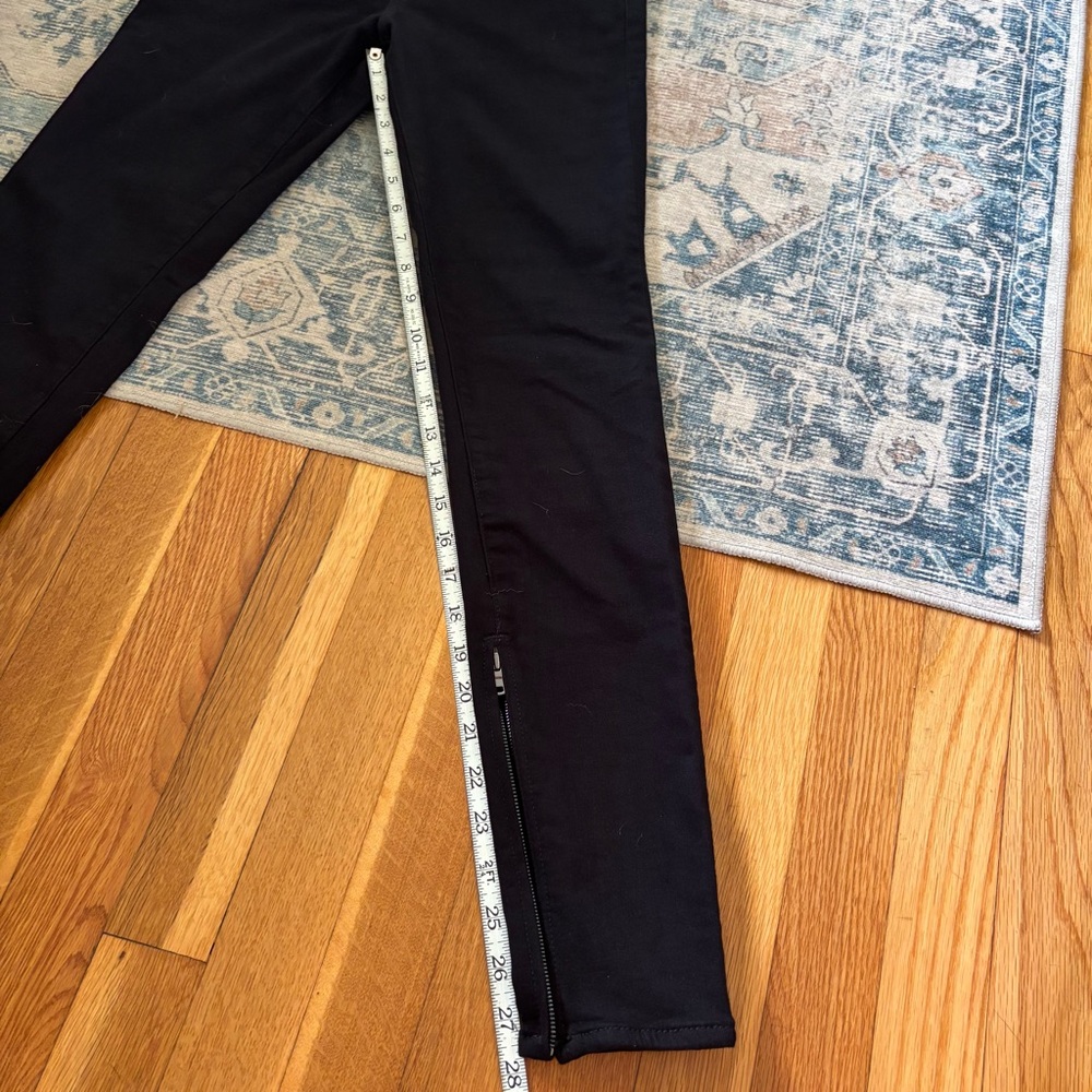 Frame Denim Le Skinny De Jeanne Black Zipper Hem Jeans / Size 27 - Picture 8 of 10
